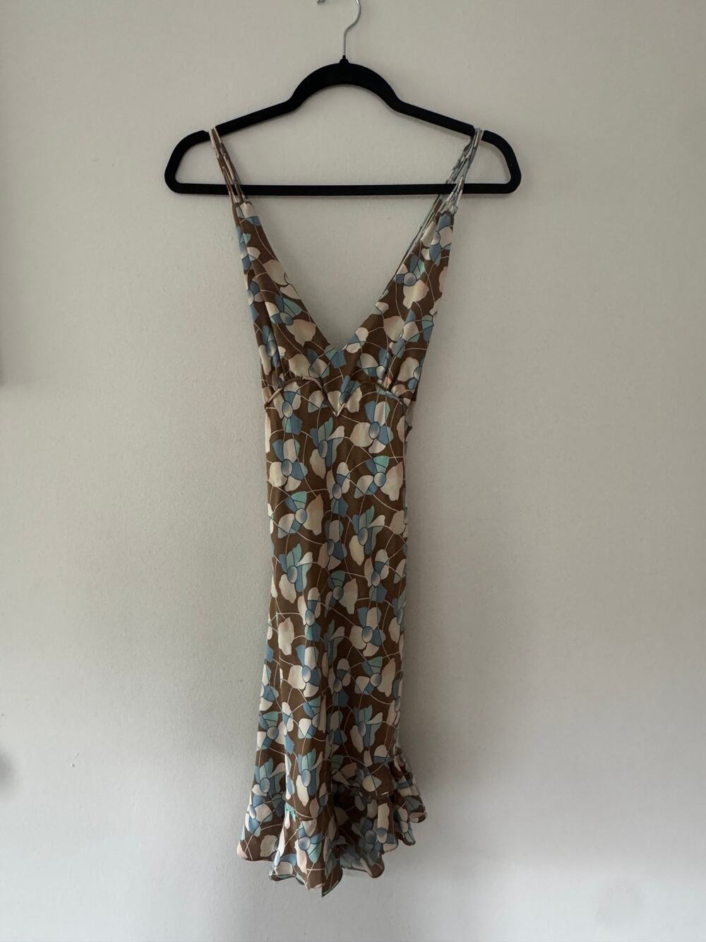 SS 2004 Marc Jacobs Runway Blue Floral Mini Dress